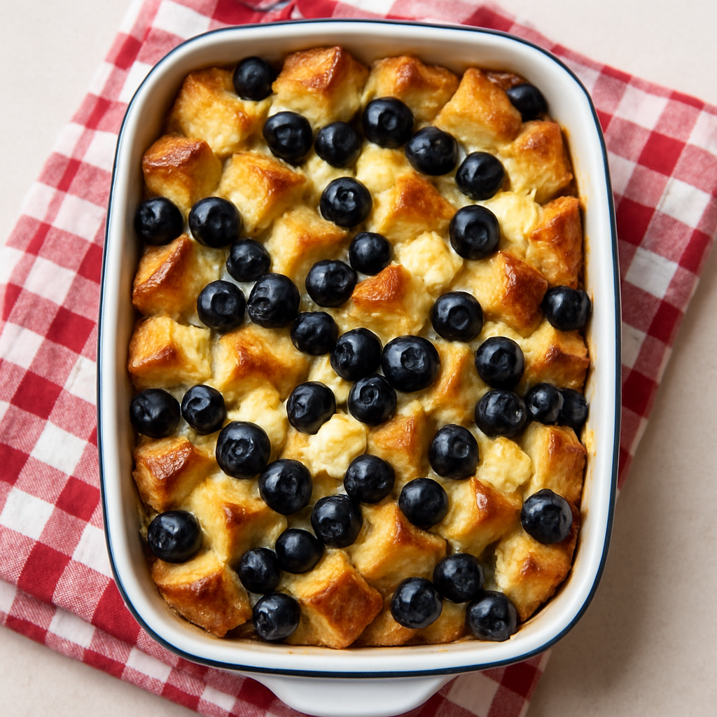 Blueberry Bread Pudding