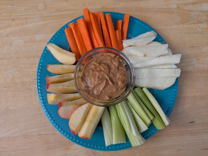 Dip de Mantequilla de Maní Dulce y Salado