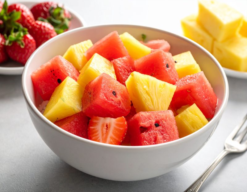 Ensalada de Fresas, Sandía y Piña