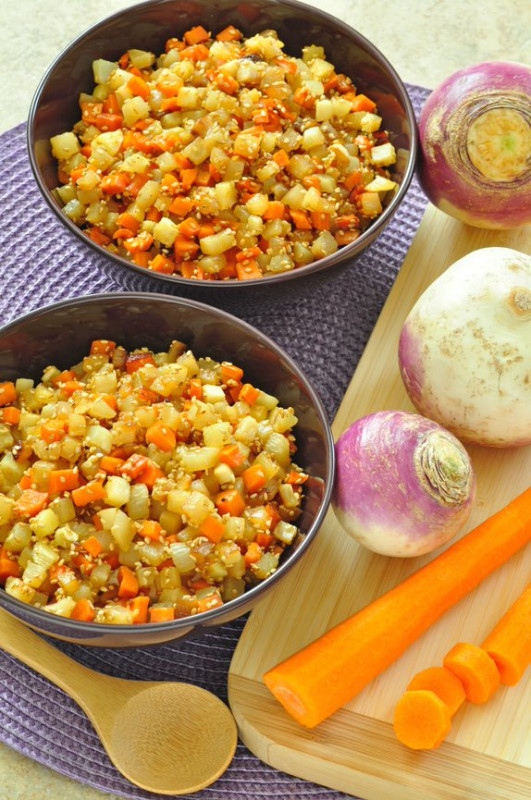 Sesame Turnips and Carrots