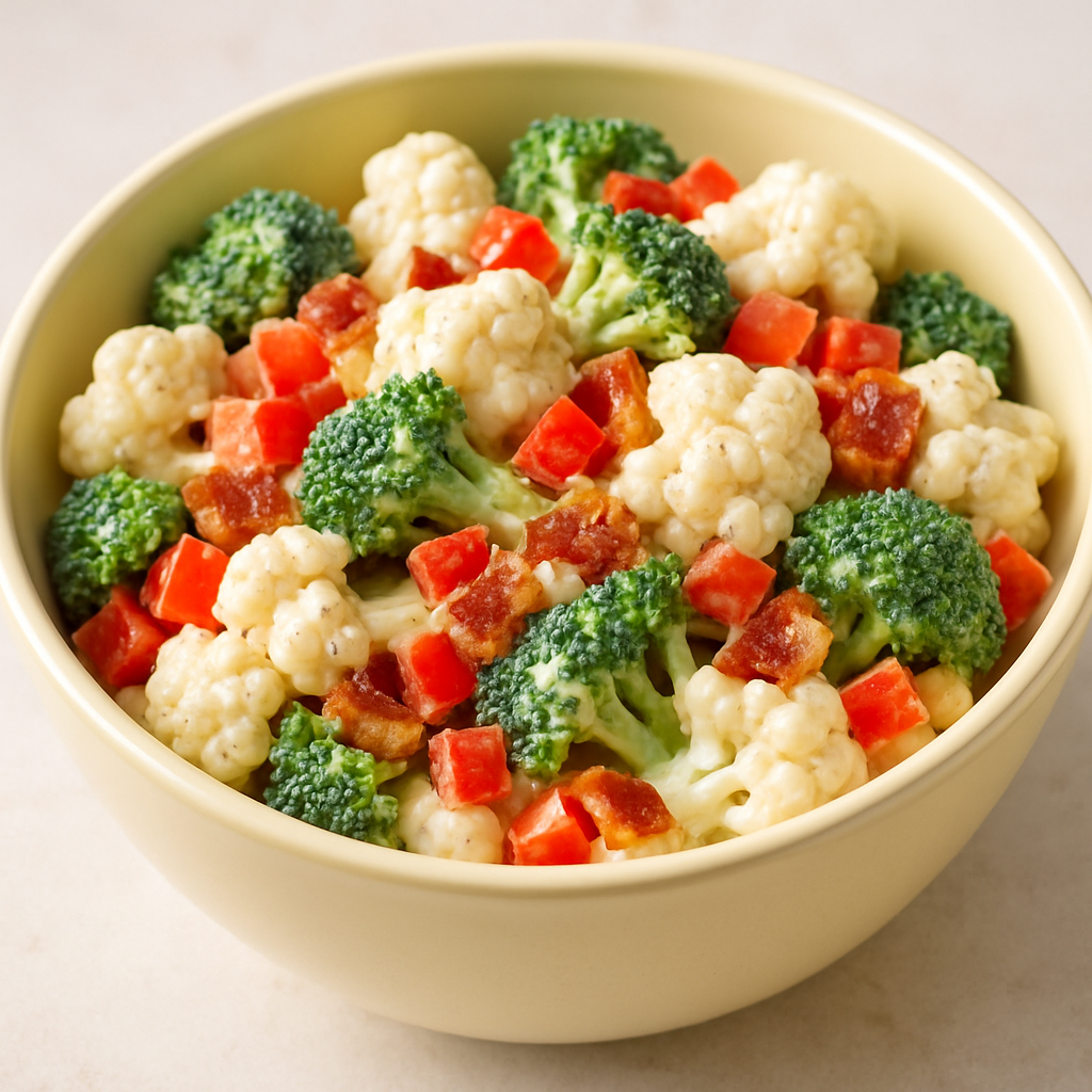 Ensalada de Brócoli y Coliflor de Refrigerador