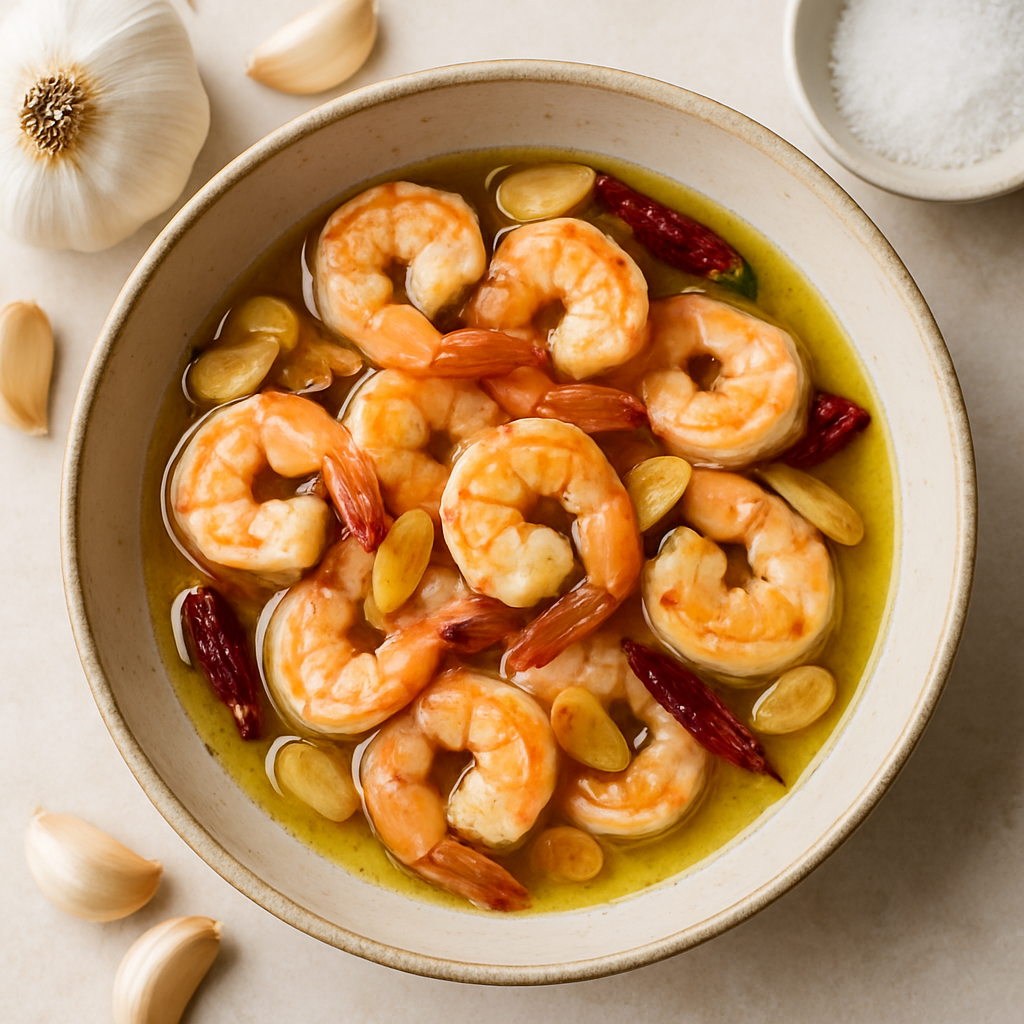 Shrimp with Garlic and Olive Oil