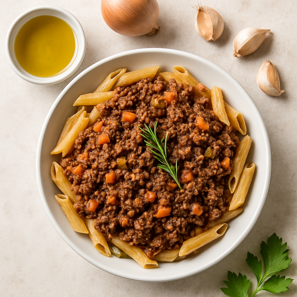 Penne with Beef Ragù