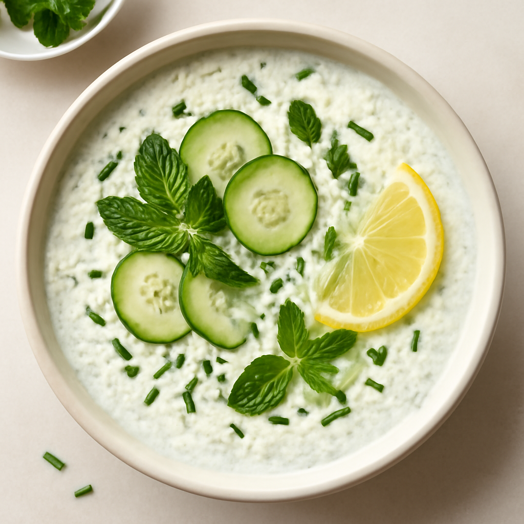 Sopa Fría de Pepino y Yogur