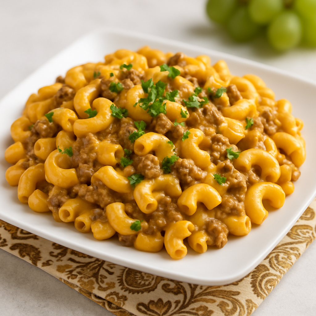 Macarrones con Carne y Queso