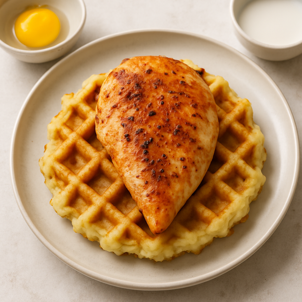Chicken and Mashed Potato Waffles