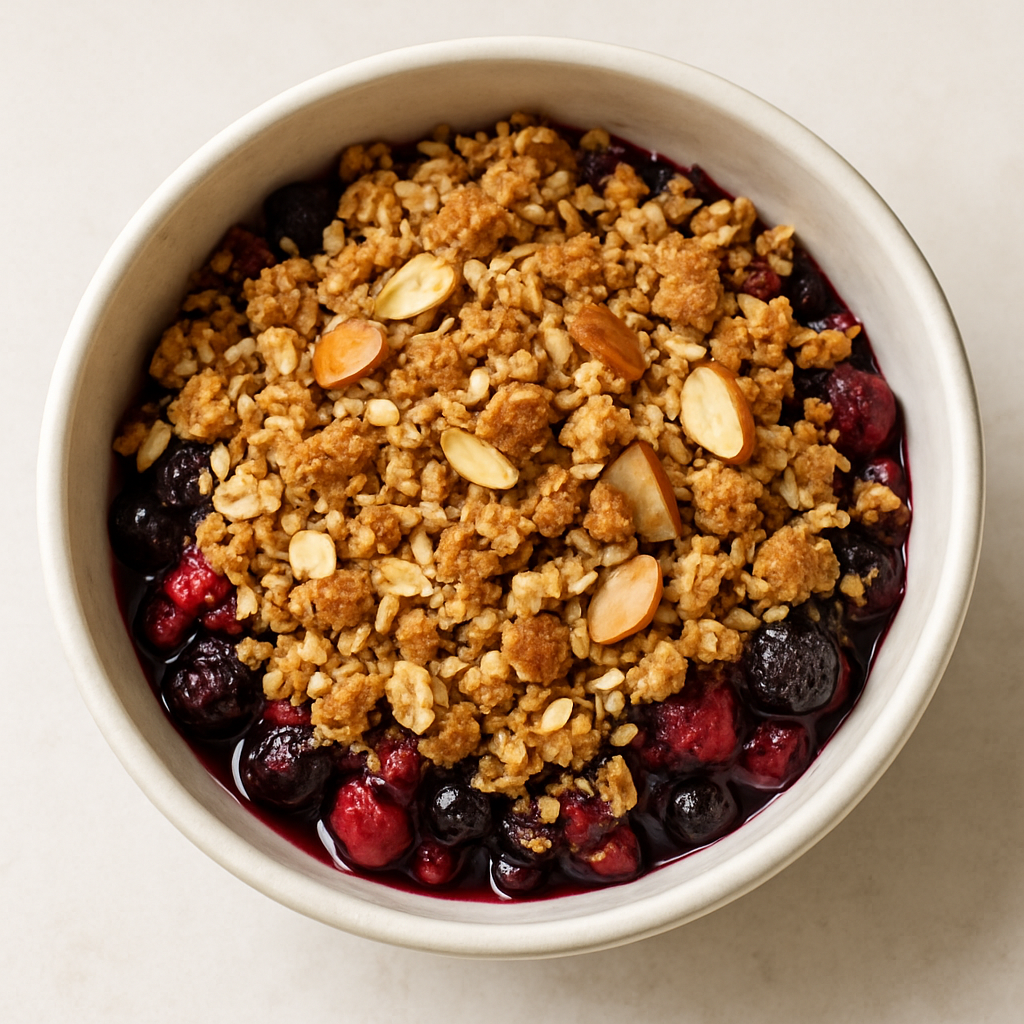 Crumble de Bayas y Almendra Limpio
