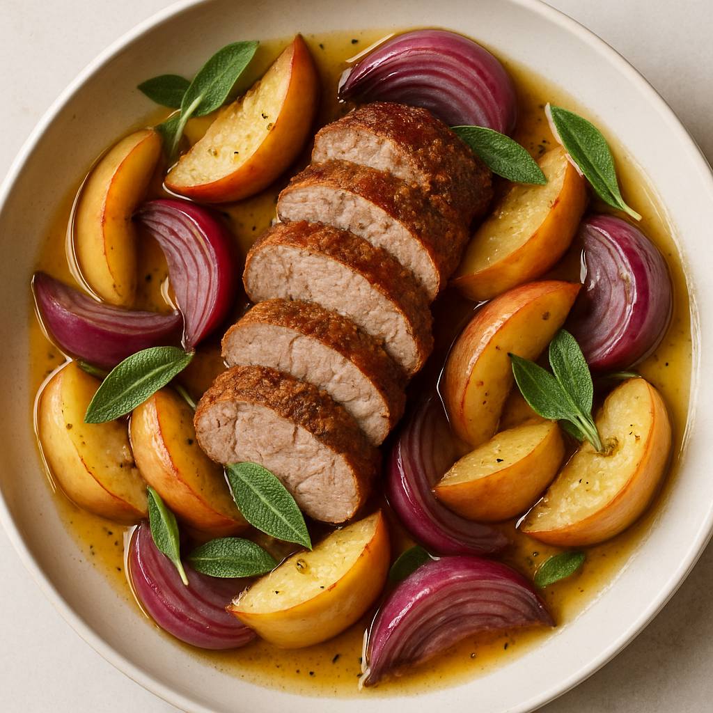 Cerdo Asado con Manzanas