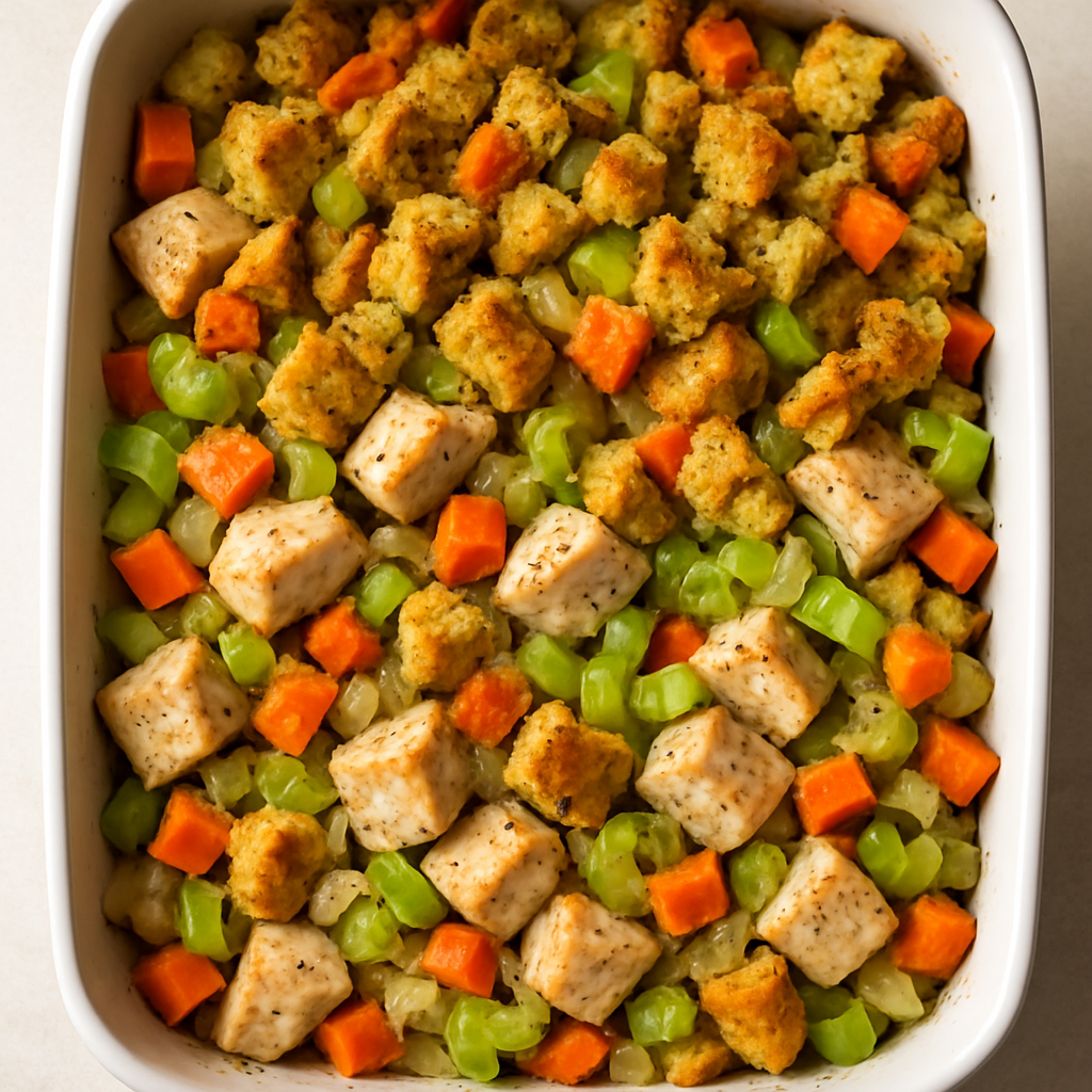 Cazuela de Pollo y Relleno