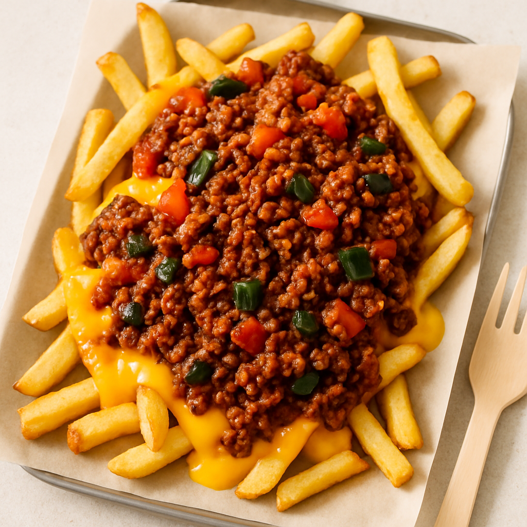 Vegetarian Chili Cheese Fries