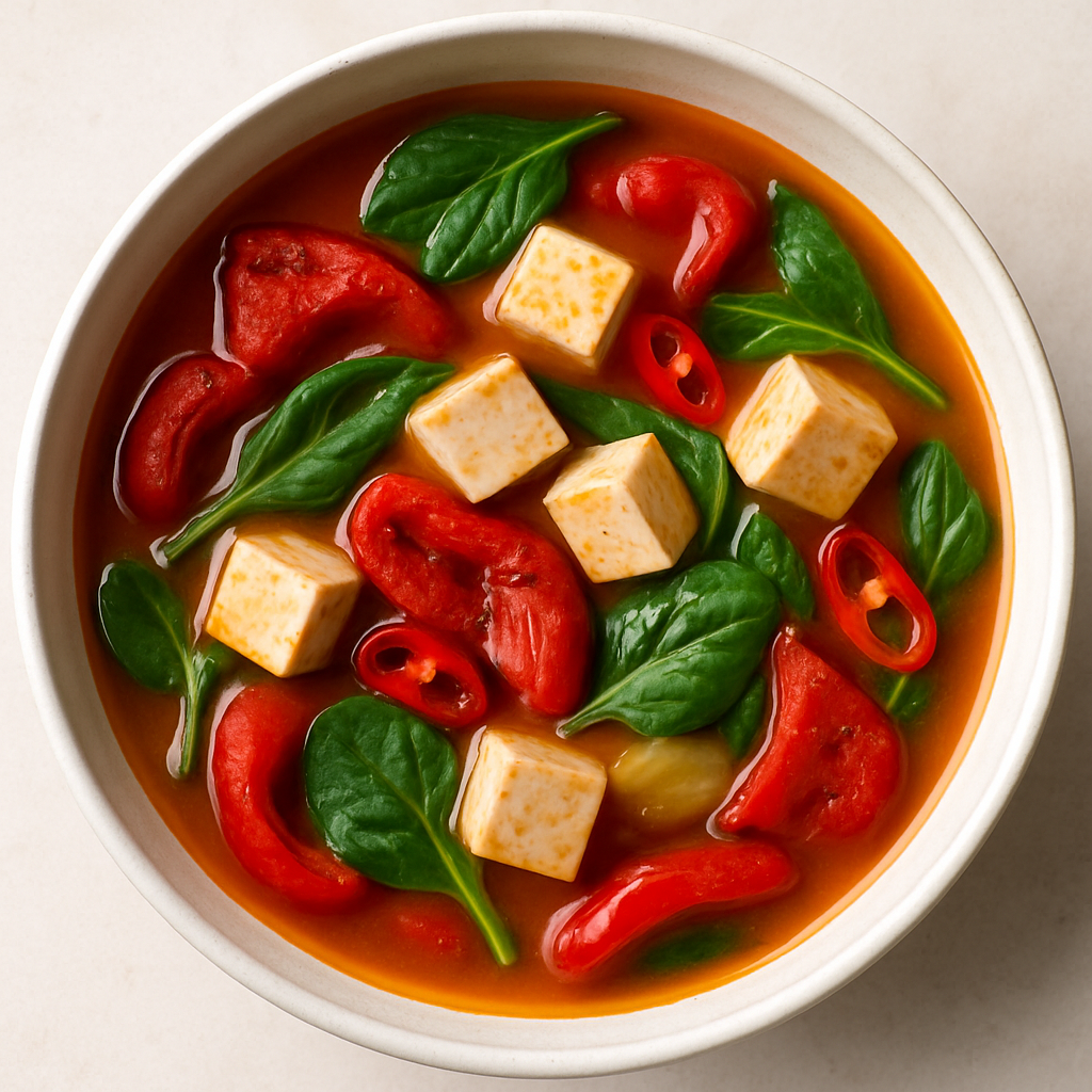 Roasted Pepper and Tofu Soup