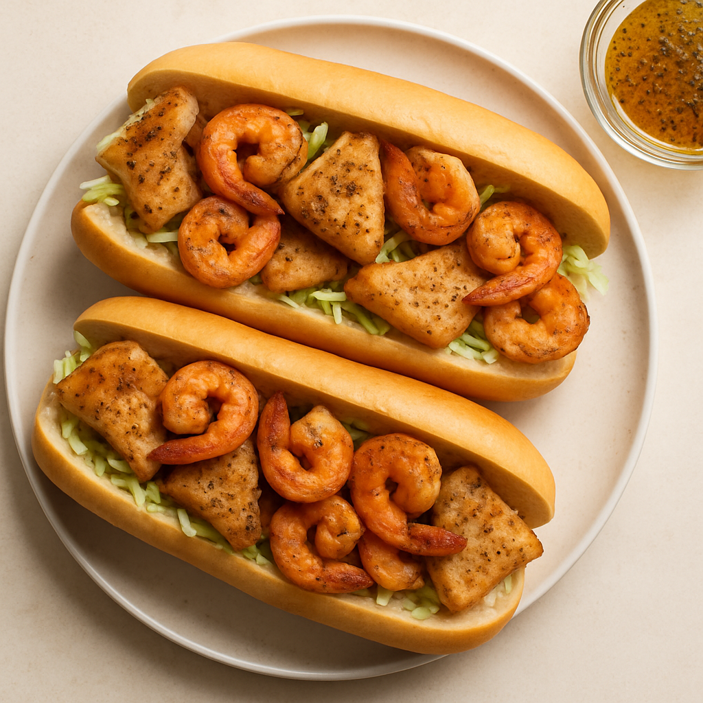 Po' Boys de Camarón y Pescado