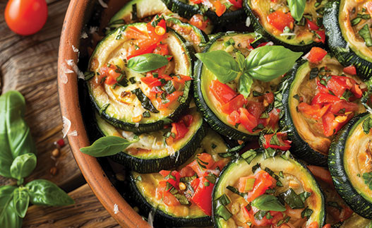 Zucchini and Tomatoes