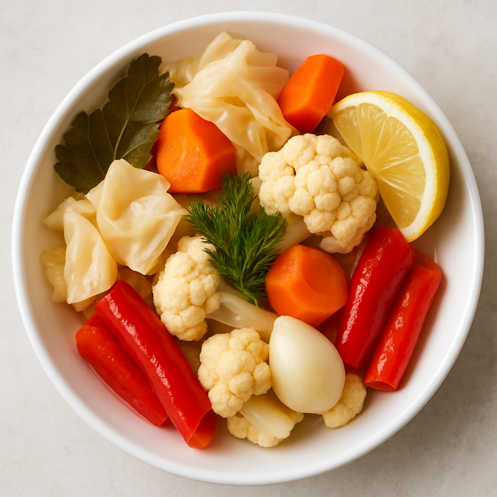 Karışık Sebze Turşusu (Turkish Mixed Vegetable Pickles)