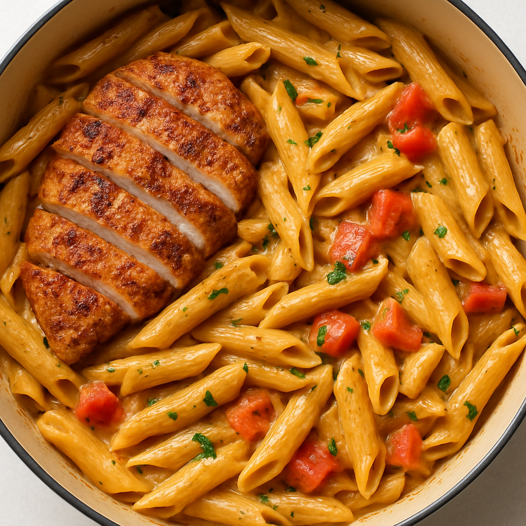 Pasta de Pollo Cajún en una Olla