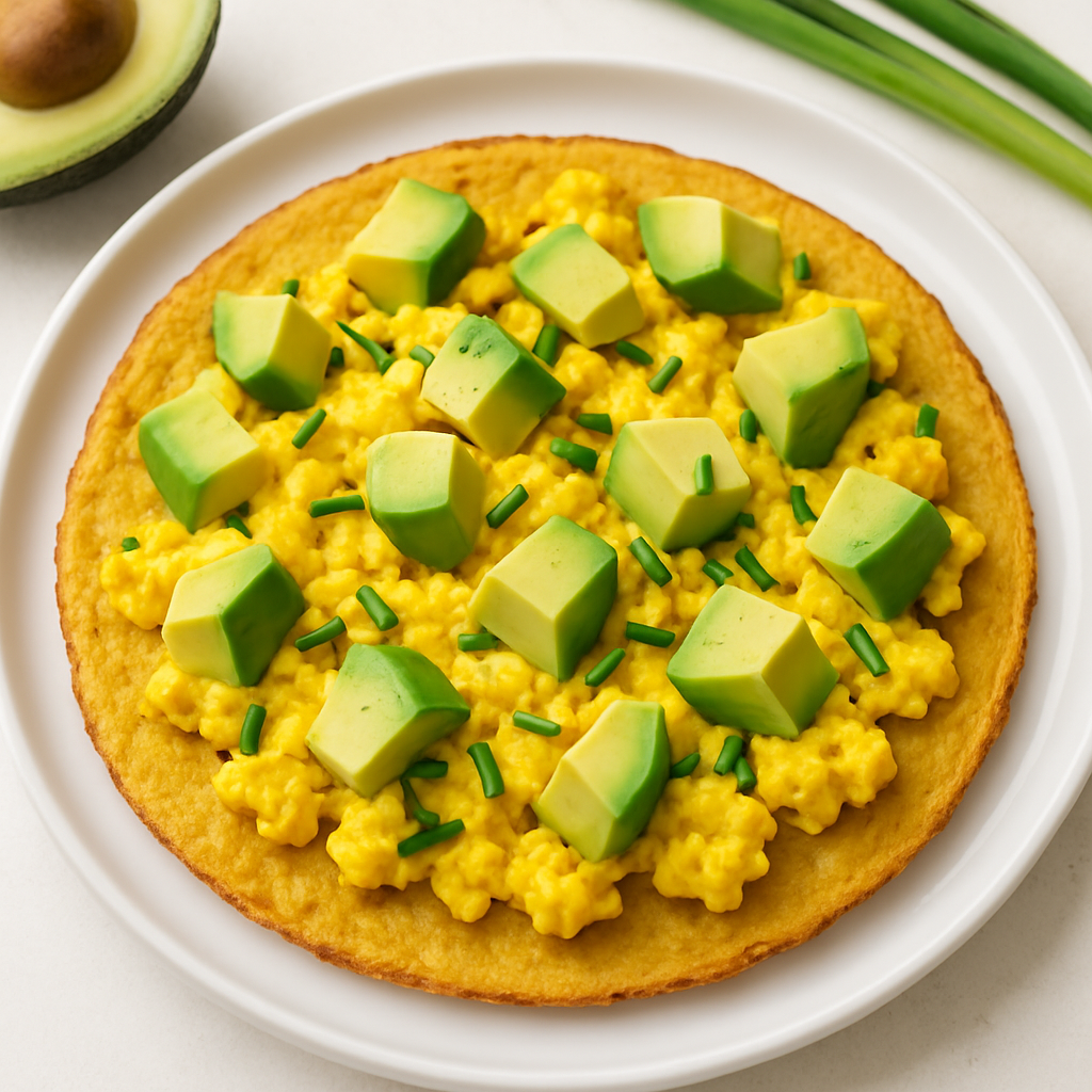 Chickpea Flour Breakfast Pizza