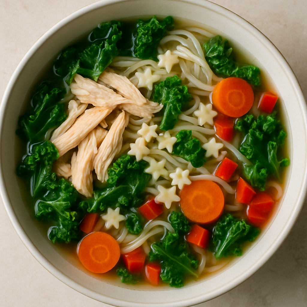 Sopa de Fideos Estrella con Pollo