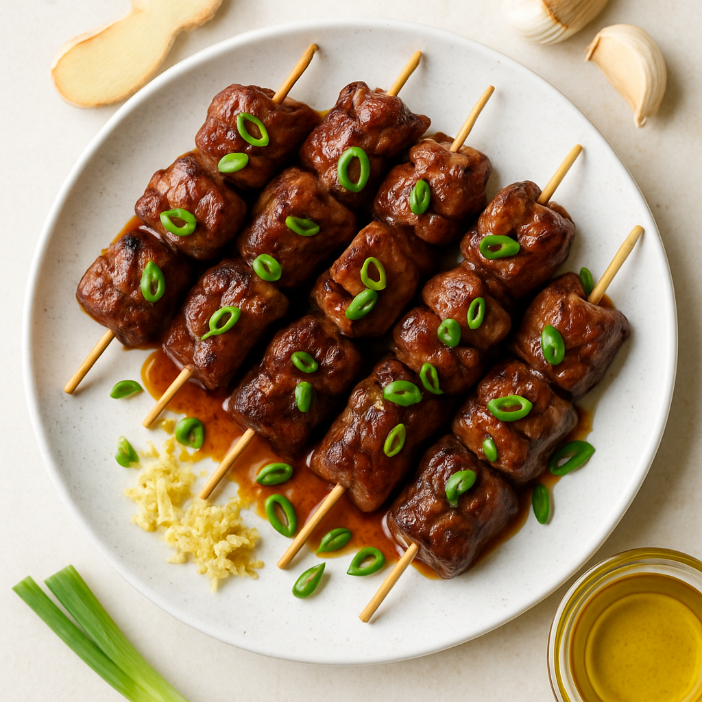 Ginger Beef Mini Skewers