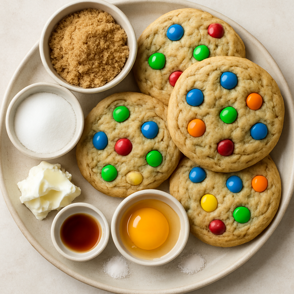 Big Soft M&M Cookies