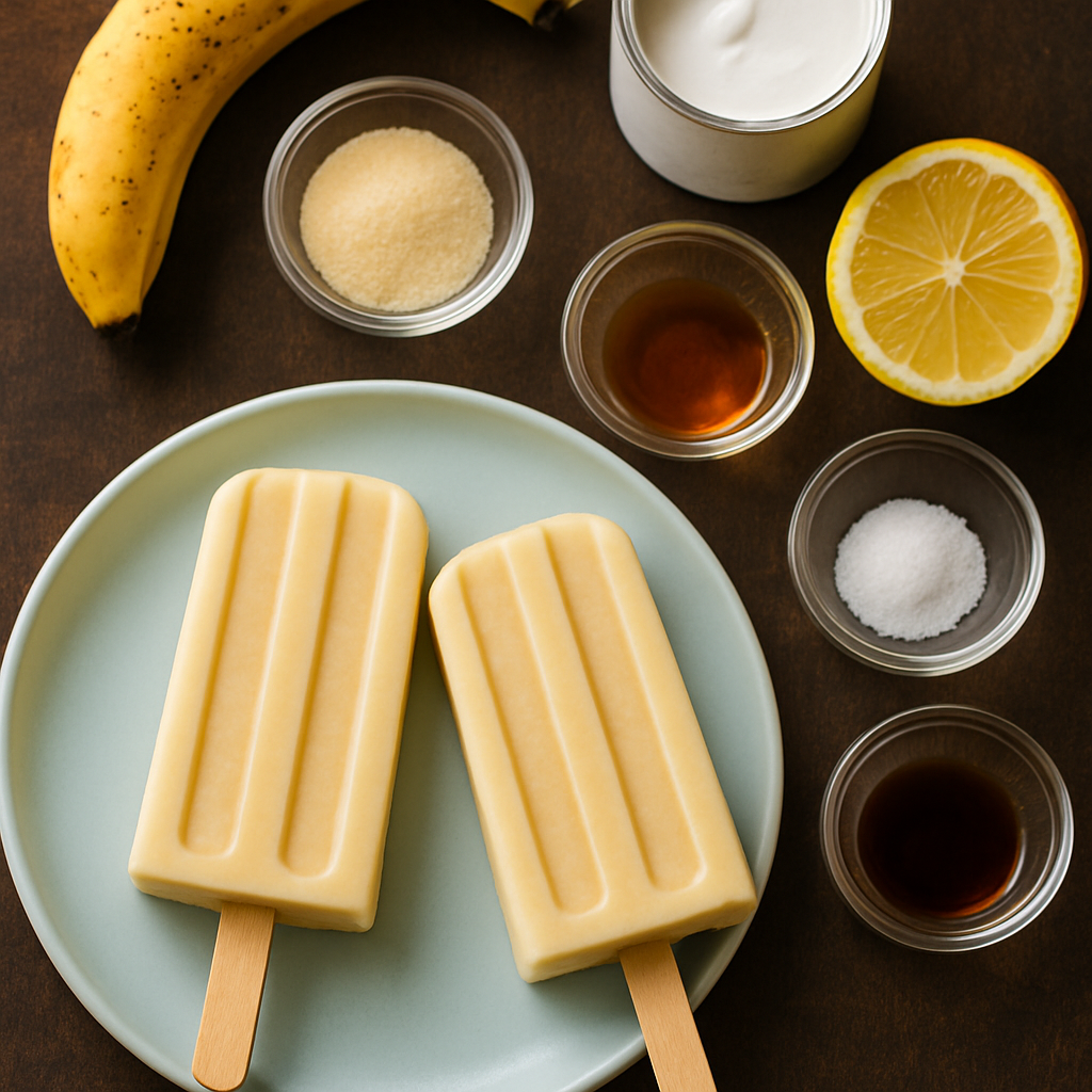 Banana Cream Popsicles