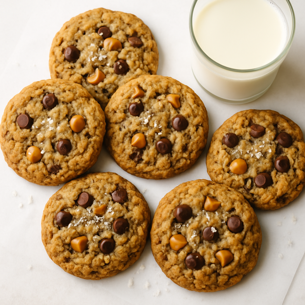 Galletas de Lactancia con Avena Salada, Chocolate y Toffee