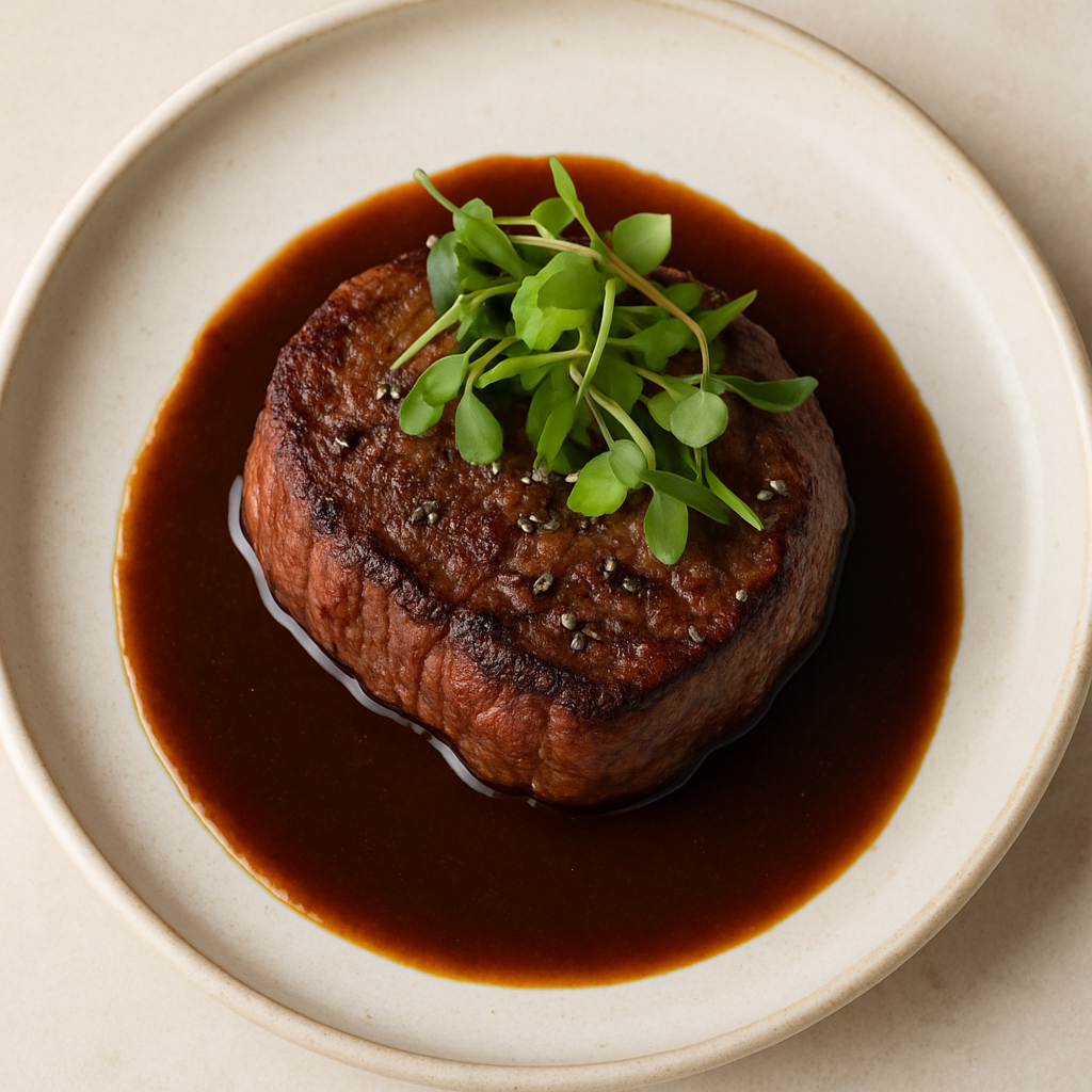 Bourbon Beef Tenderloin with Micro Greens