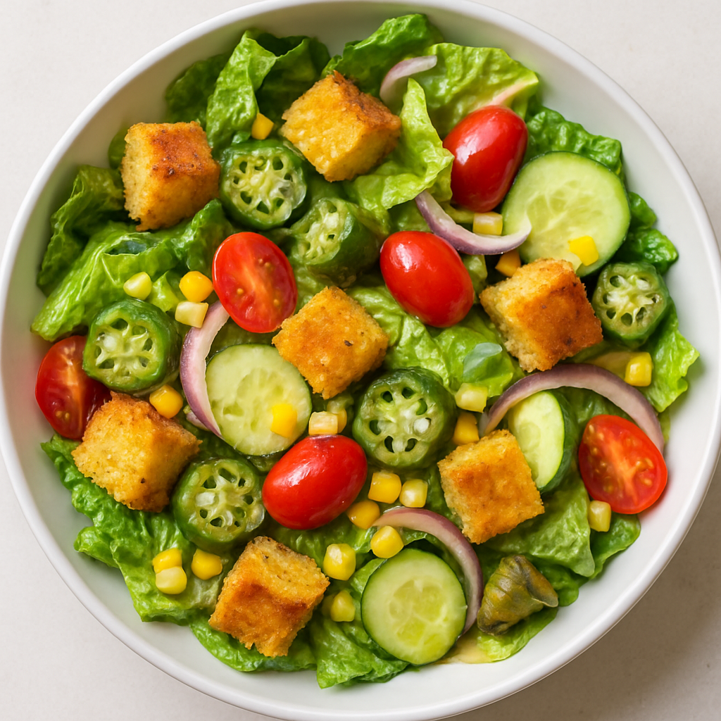 Ensalada César Criolla con Crutones de Pan de Maíz