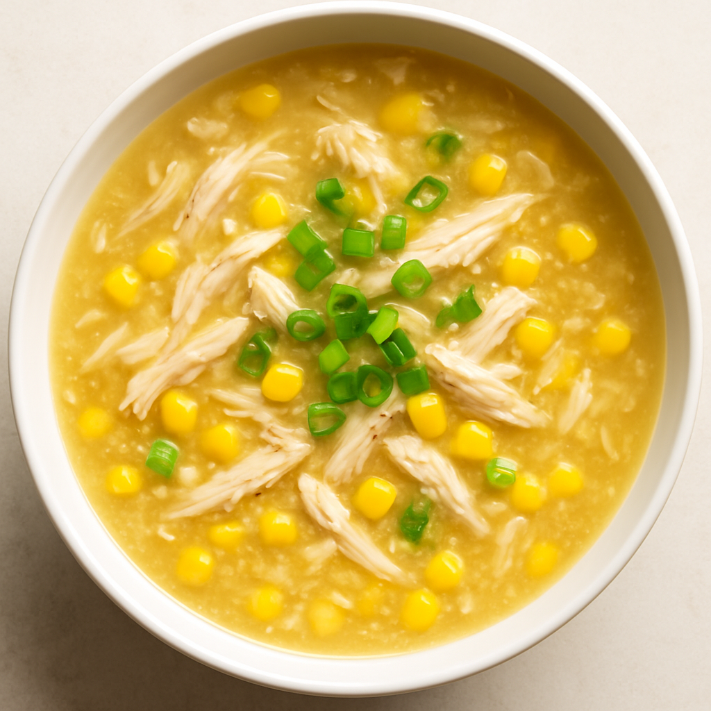 Sopa de Pollo y Maíz Dulce
