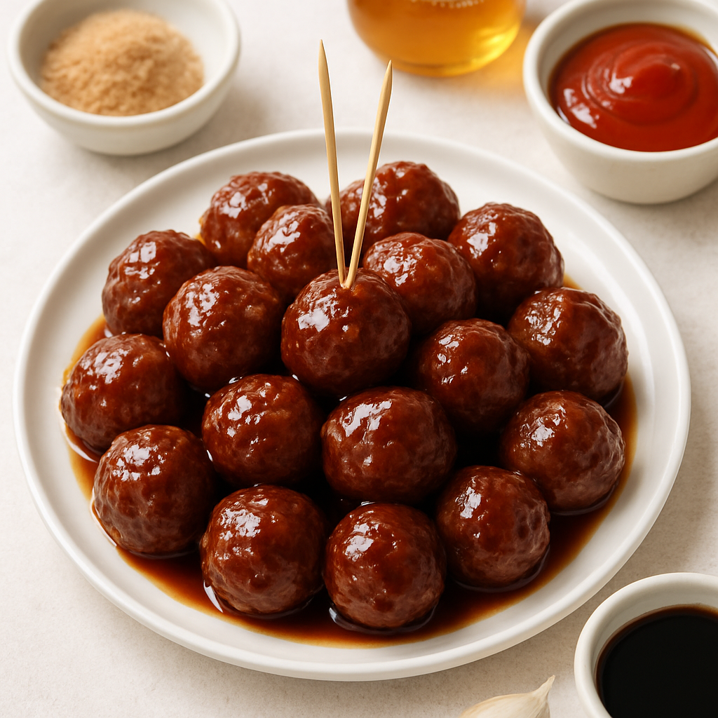 Albóndigas Miel y Ajo en Olla de Cocción Lenta