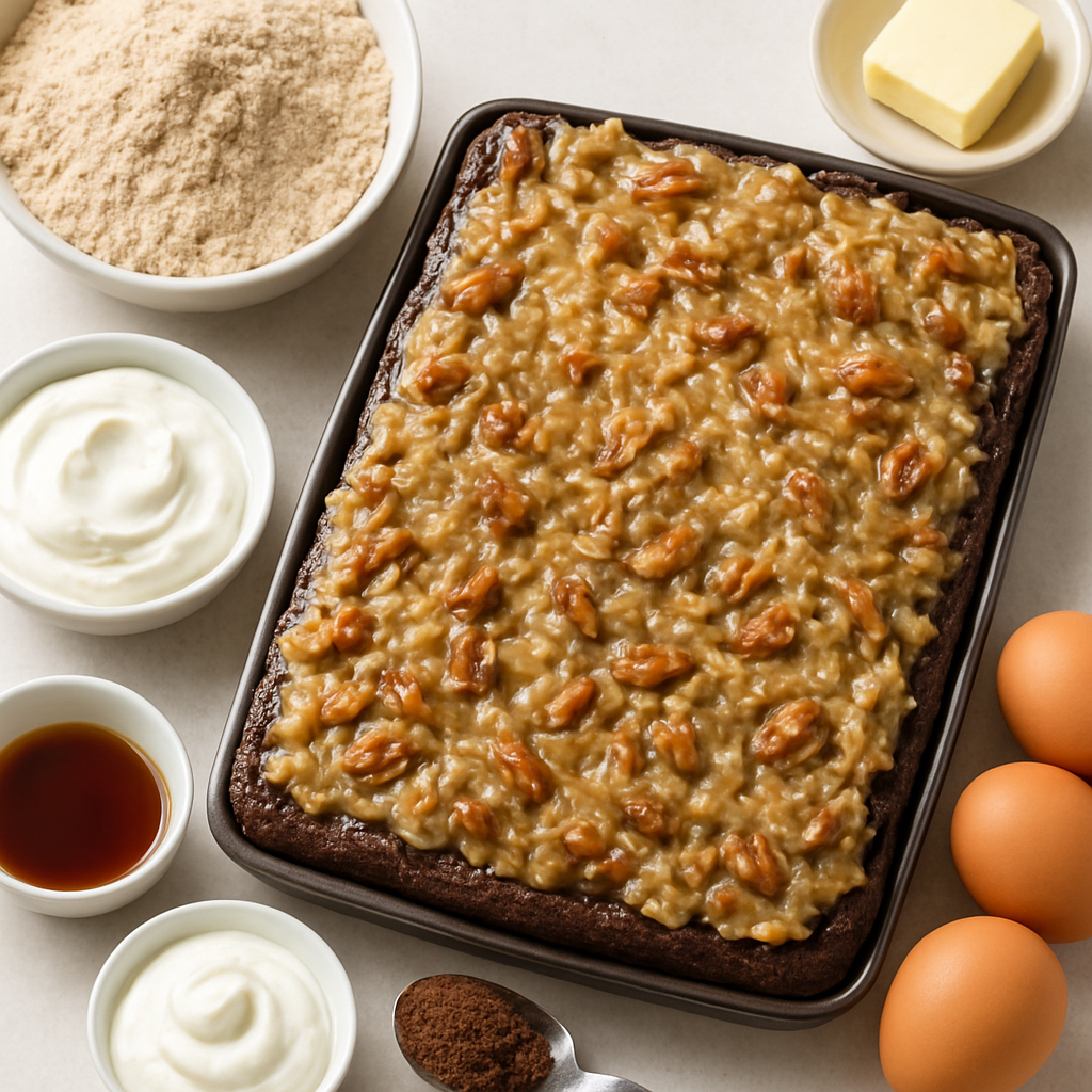 Pastel de Hoja Texano de Chocolate Alemán