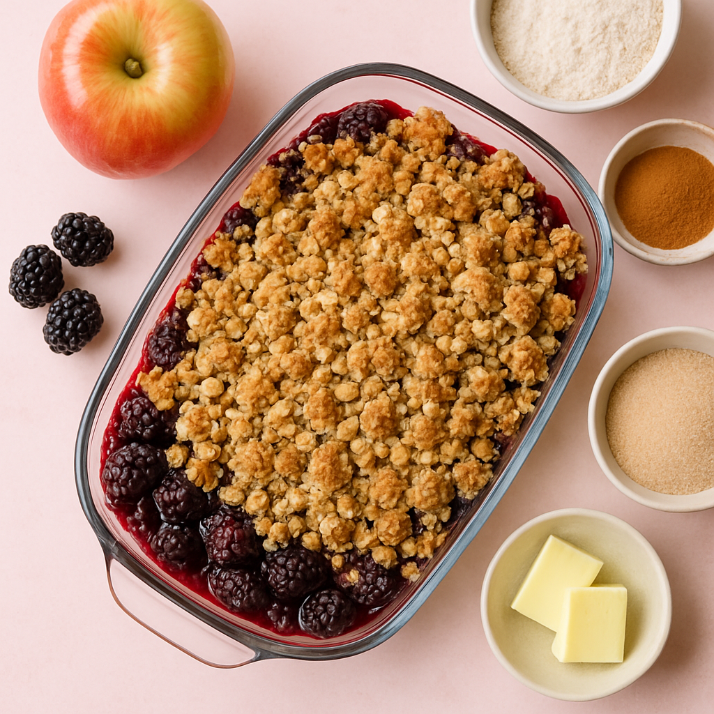 Gluten-Free Blackberry and Apple Crumble with Dairy-Free Options