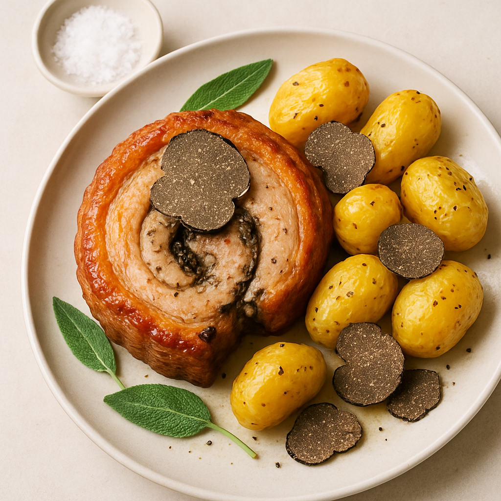 Pork Belly Porchetta with Truffles