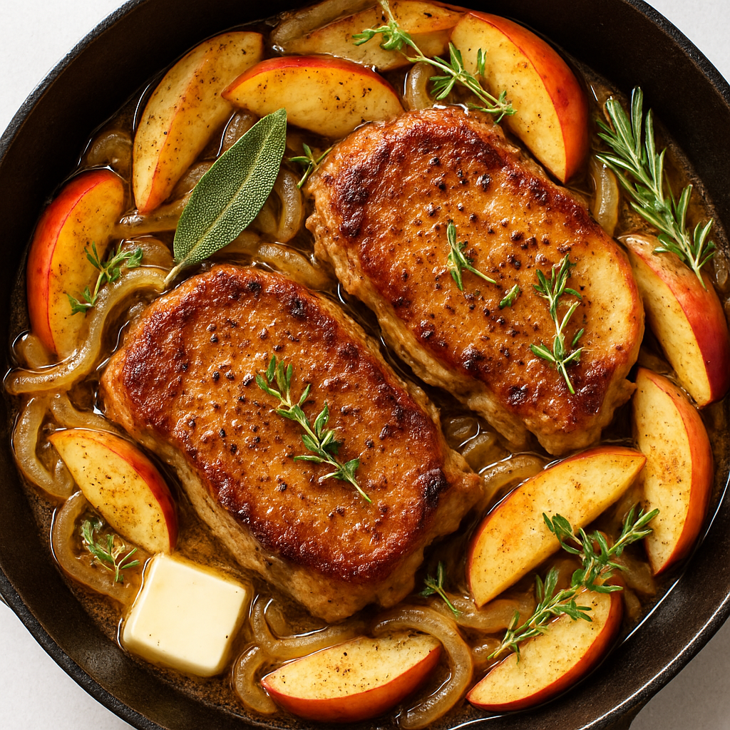 Apple and Sage Brown Butter Pork Chops
