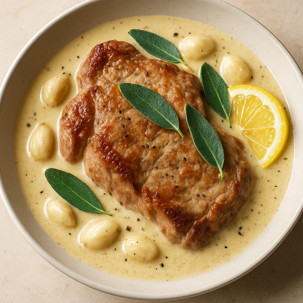 Cream-and-Lemon-Braised Pork Shoulder