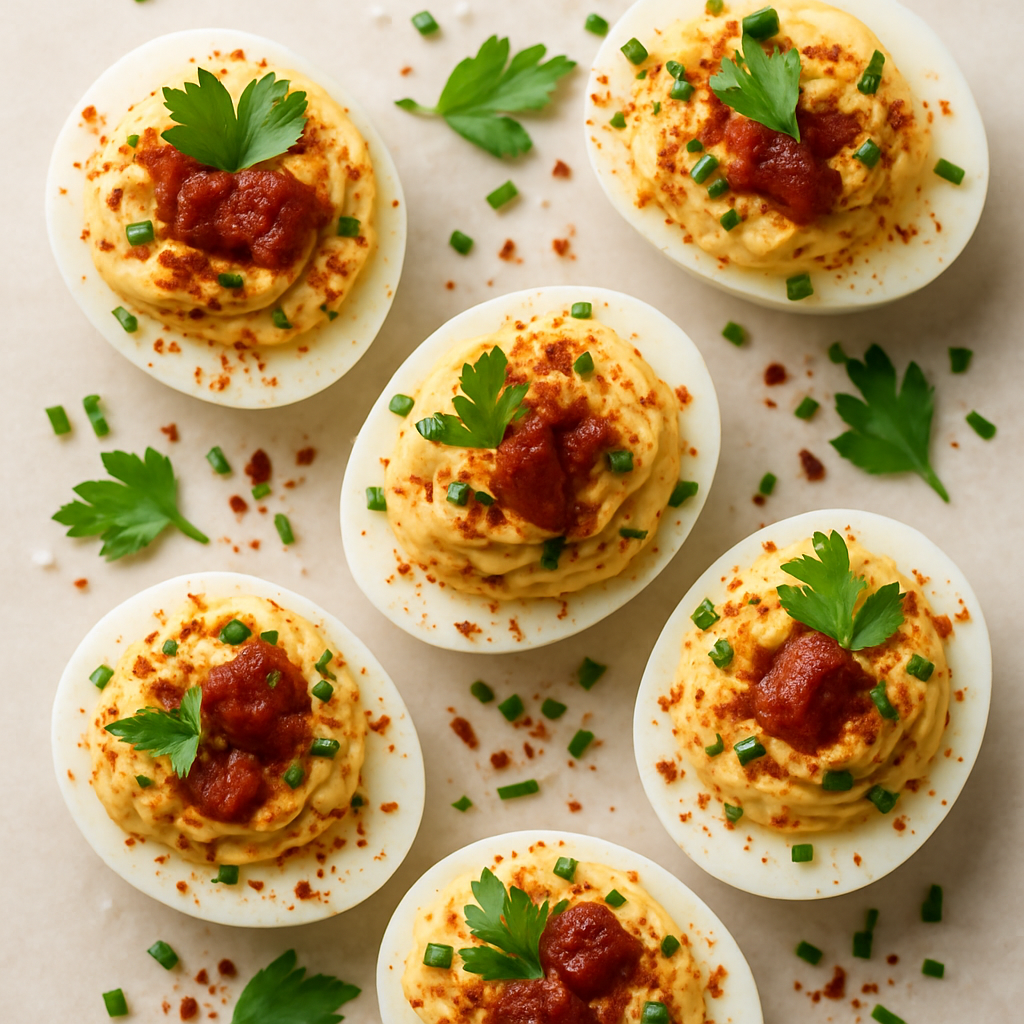 Spanish Chorizo Deviled Eggs