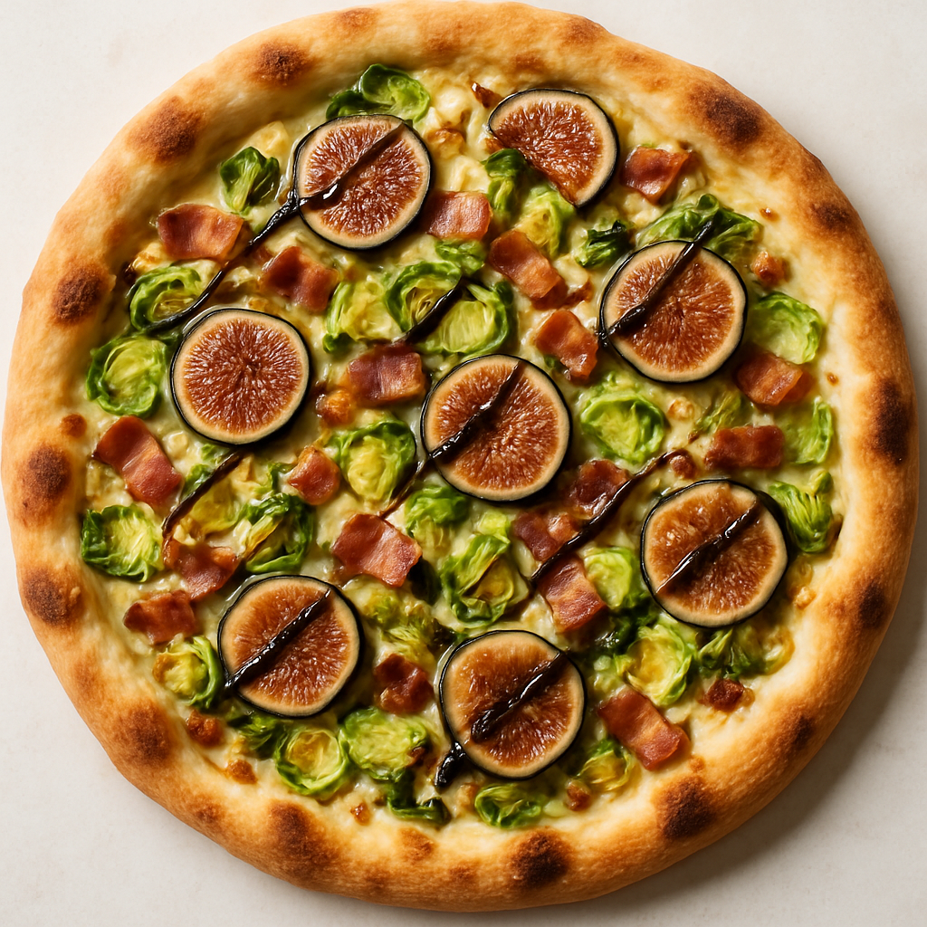 Honey Fig and Bacon Brussels Sprouts Pizza