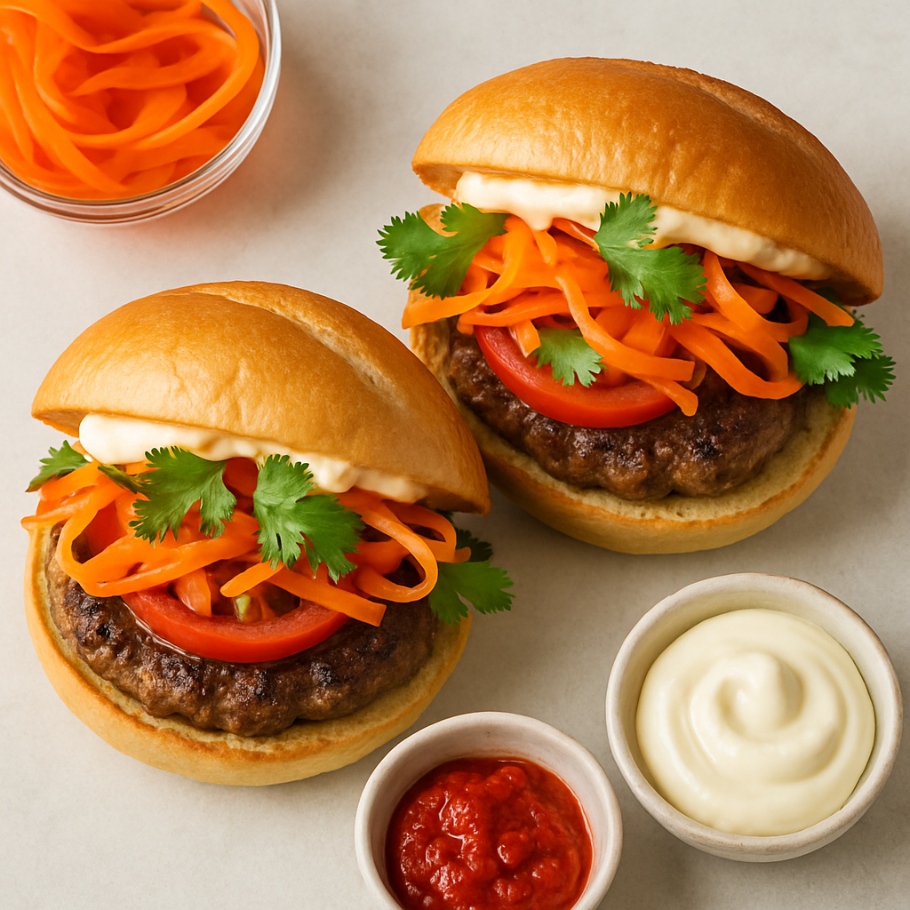 Vietnamese Banh Mi Burgers