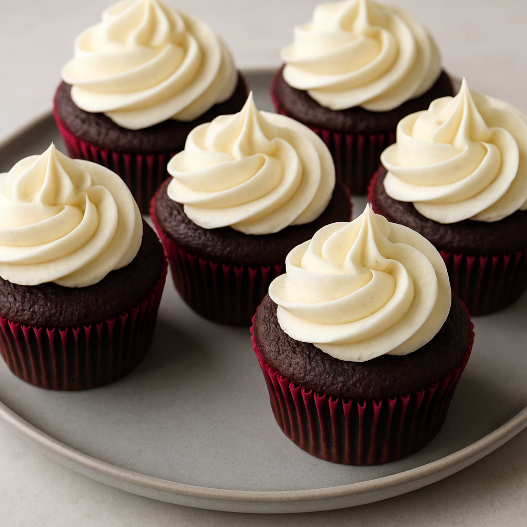 Chocolate Cupcakes with Vanilla Bean Buttercream