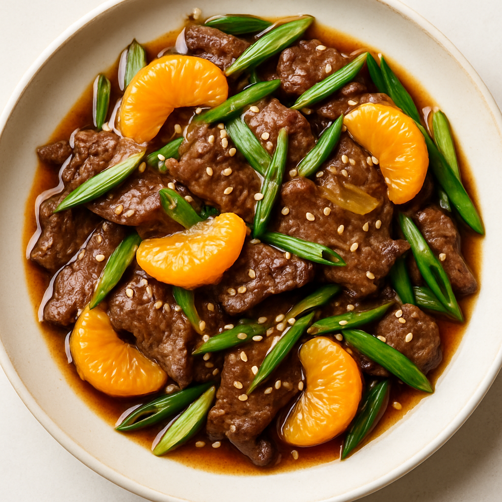 Tangerine Beef with Scallions