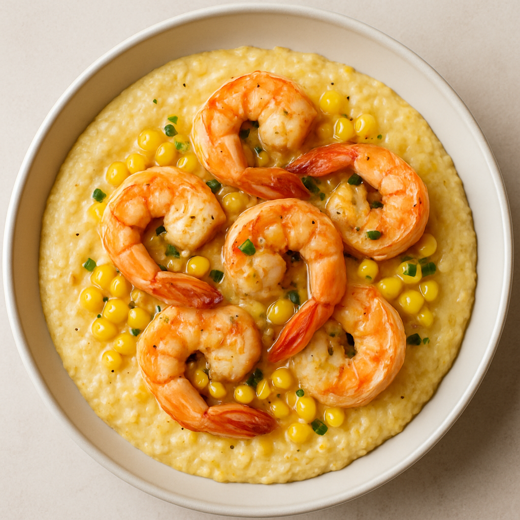 Shrimp with Fresh Corn Grits