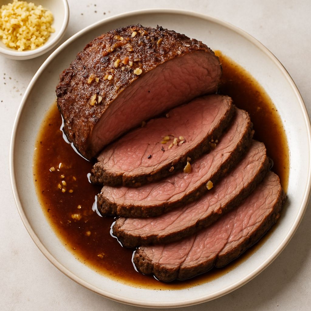 Roast Beef with Ginger and Jus