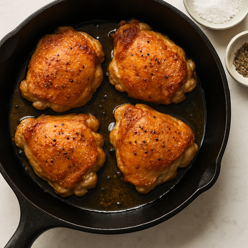 Perfect Cast-Iron Skillet Chicken Thighs