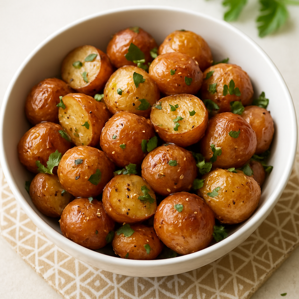 Papas Rojas Baby Asadas al Ajo
