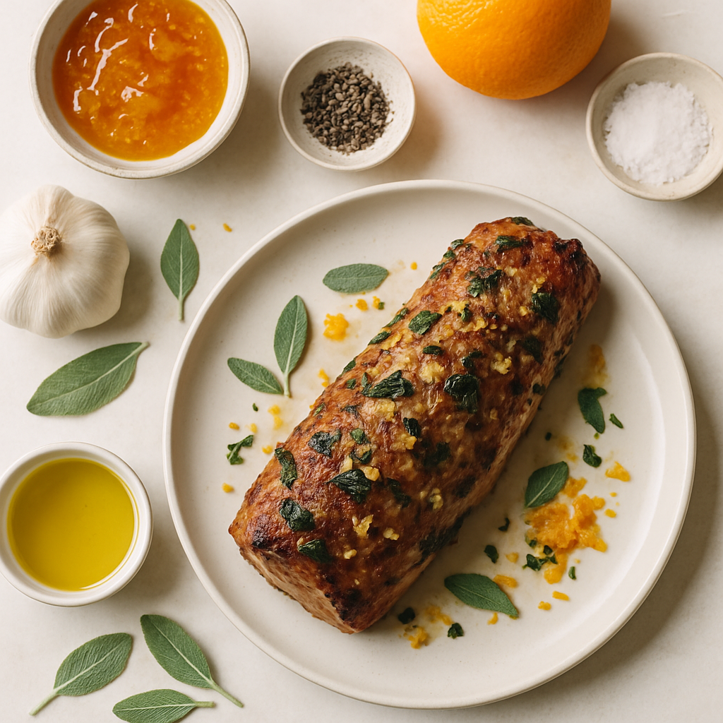 Orange, Sage, and Garlic Rubbed Pork Tenderloin