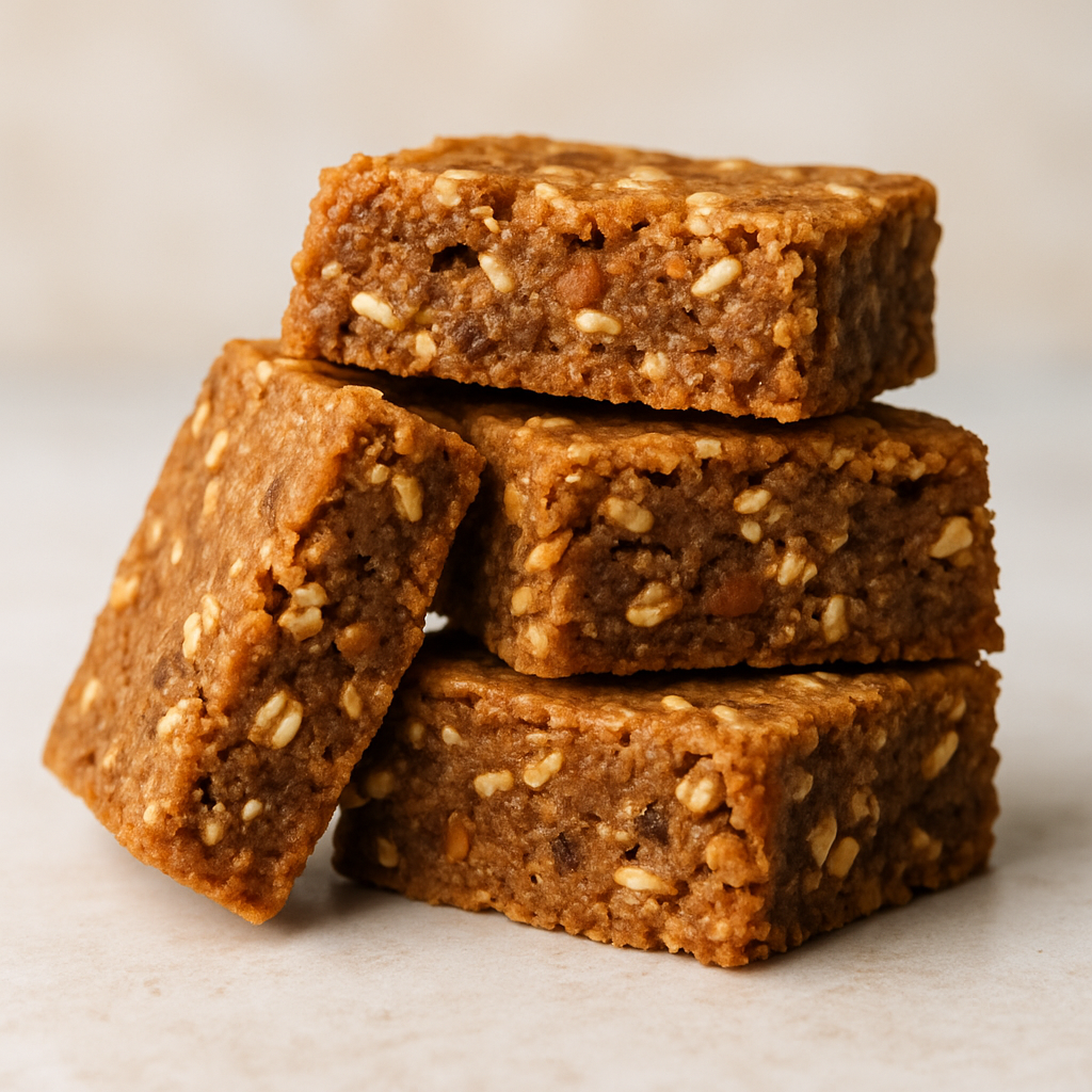Barras de Galletas de Avena con Canela y Tofé (Veganas y Sin Gluten)