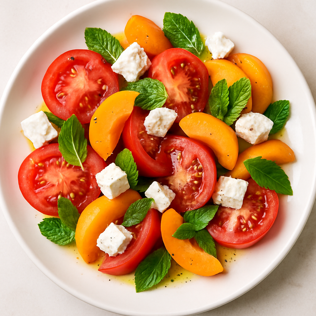 Tomato, Apricot, and Feta Salad With Mint