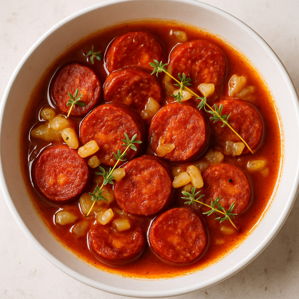 Spanish Chorizo Stewed in Cider
