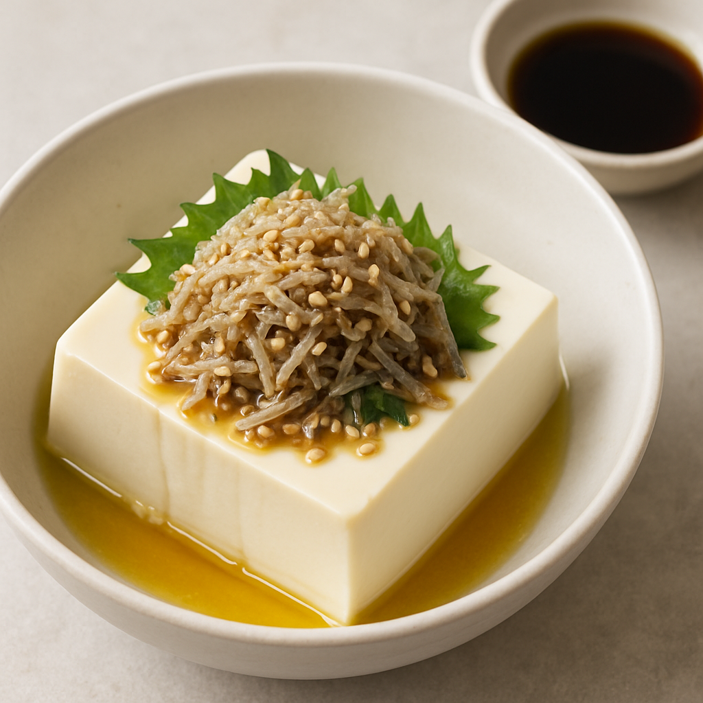 Chilled Tofu with Crunchy Baby Sardines