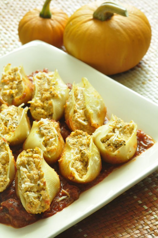 Pumpkin Ricotta Stuffed Shells
