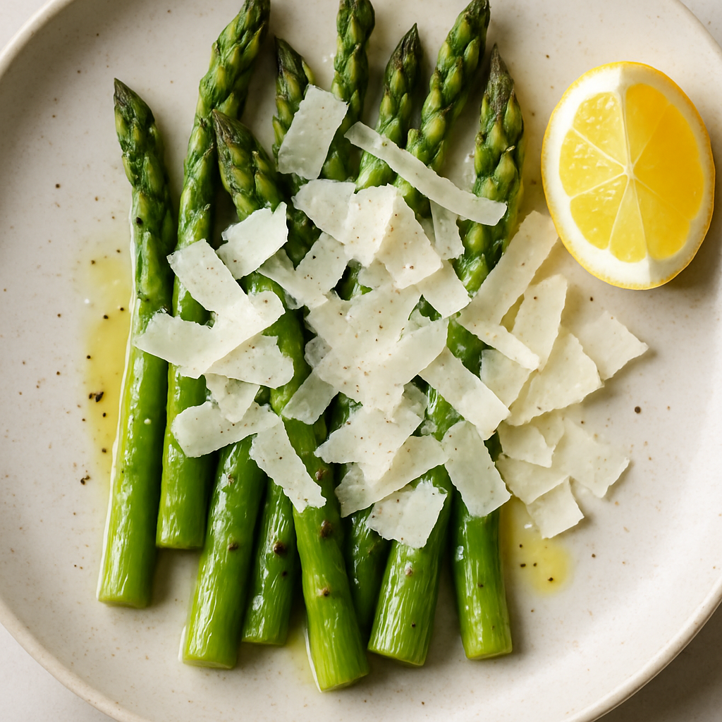 Espárragos con Pecorino Romano